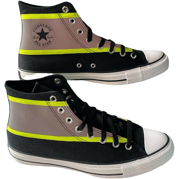 UNISEX SNEAKERS M6.5 W8.5 Converse SHOE Hi-Vis Chuck Taylor All Star Black Lemon main image 4